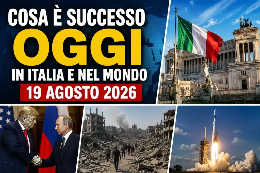 Cosa è successo oggi in Italia e nel mondo, 19 agosto 2026