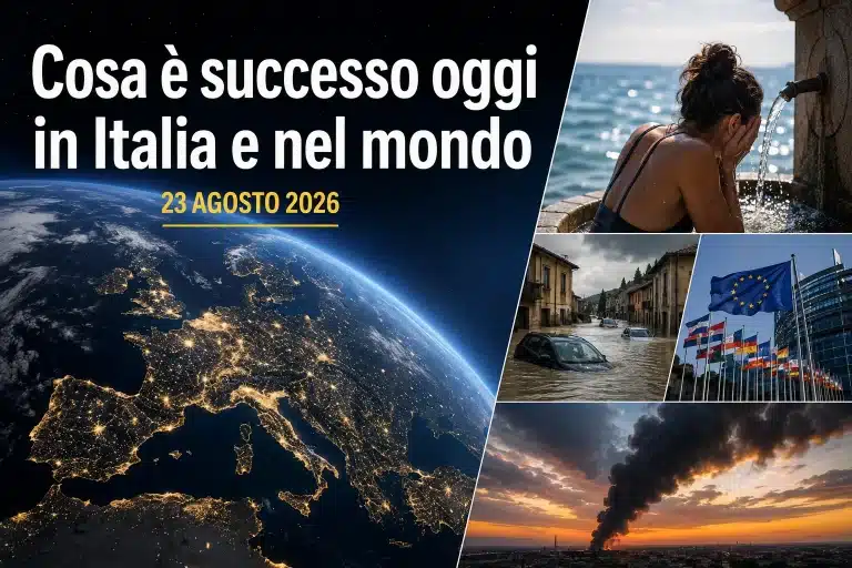 Cosa è successo oggi 23 agosto 2026 in Italia e nel mondo