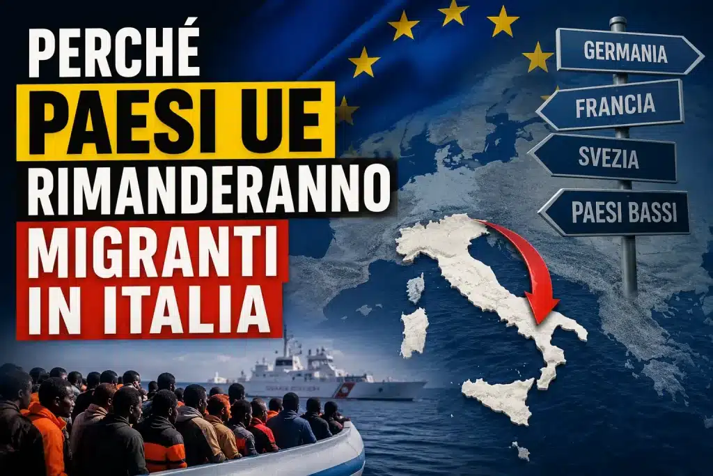 Dublinanti in Italia: mappa Ue con frecce di trasferimento migranti