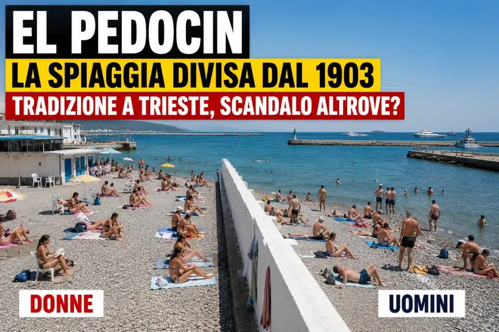 El Pedocin, la spiaggia di Trieste divisa da un muro tra settore uomini e settore donne