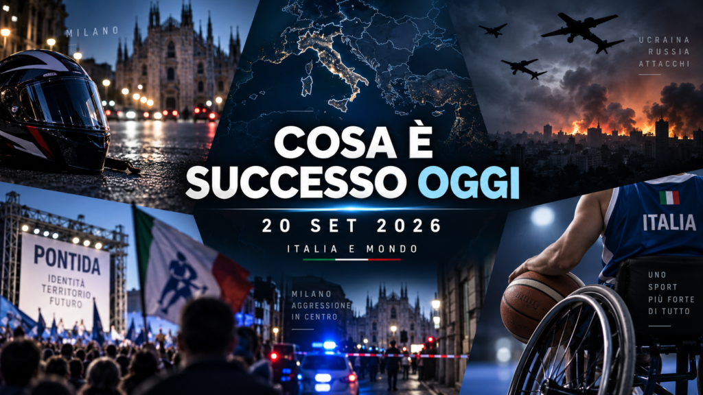 Cosa è successo oggi 20 settembre 2026: notizie dall’Italia e dal mondo