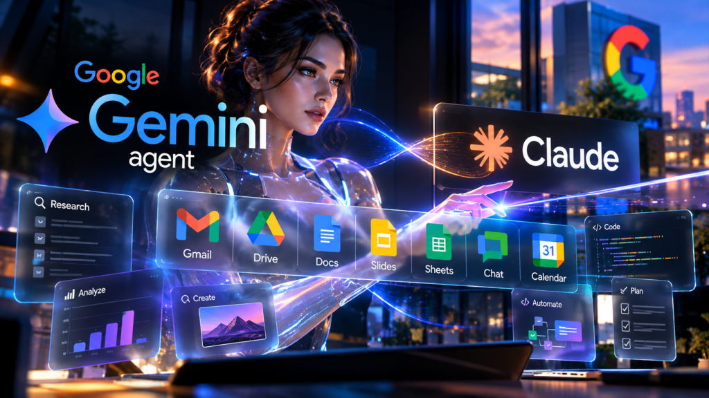 Google Gemini agent con Claude e strumenti Google Workspace